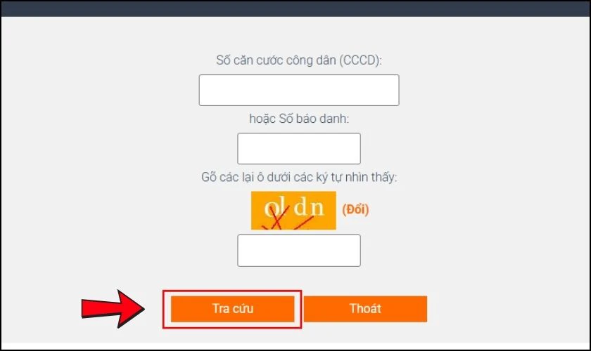 Chọn mục Tra cứu