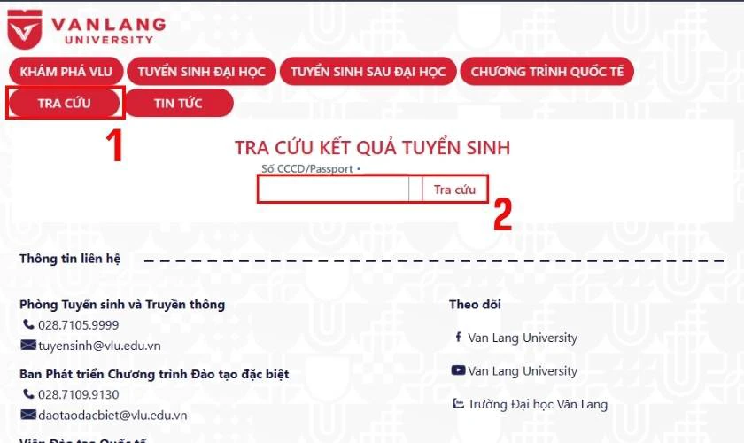 Nhập số CCCD theo yêu cầu