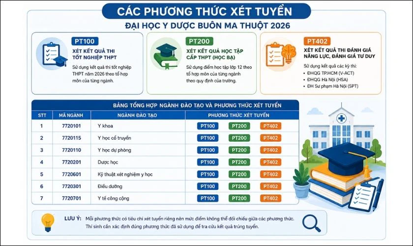 Điểm chuẩn Đại học Y Dược Buôn Ma Thuột 2026 mới nhất