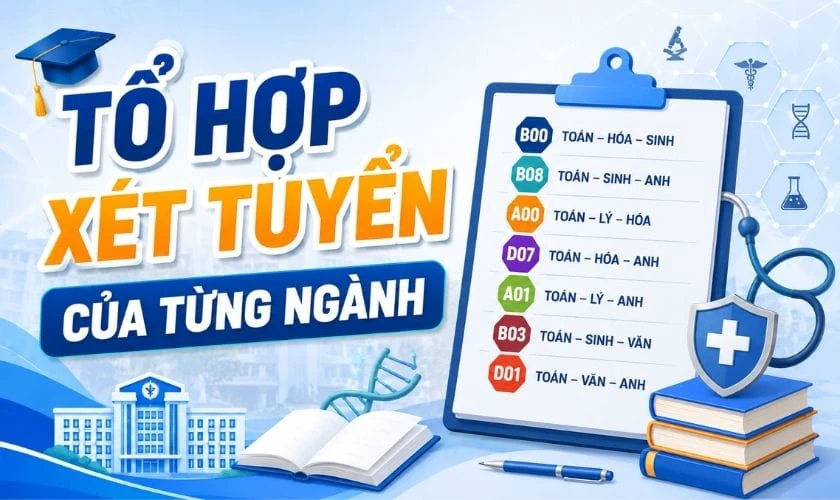 Tổ hợp xét tuyển của từng ngành