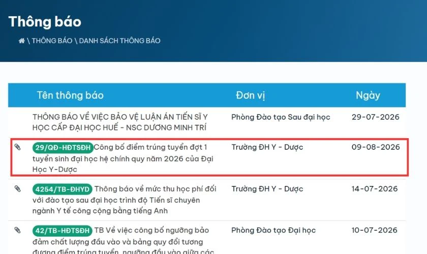 Tìm và click vào Văn bản quyết định
