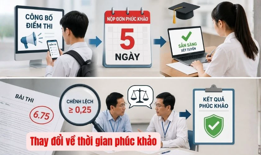 Thời gian nộp đơn phúc khảo được rút ngắn còn 5 ngày