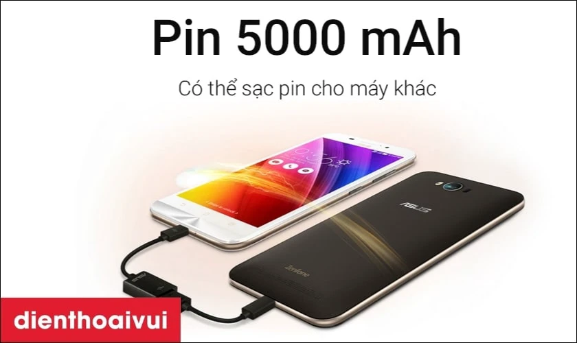 Viên pin khủng 5000mAh thỏa sức sử dụng