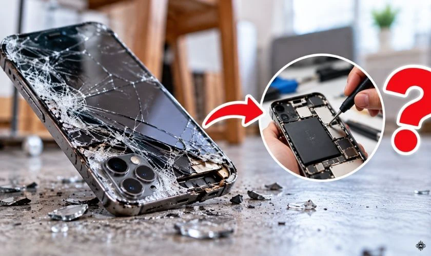 Điện thoại bị đập nát có sửa được không?