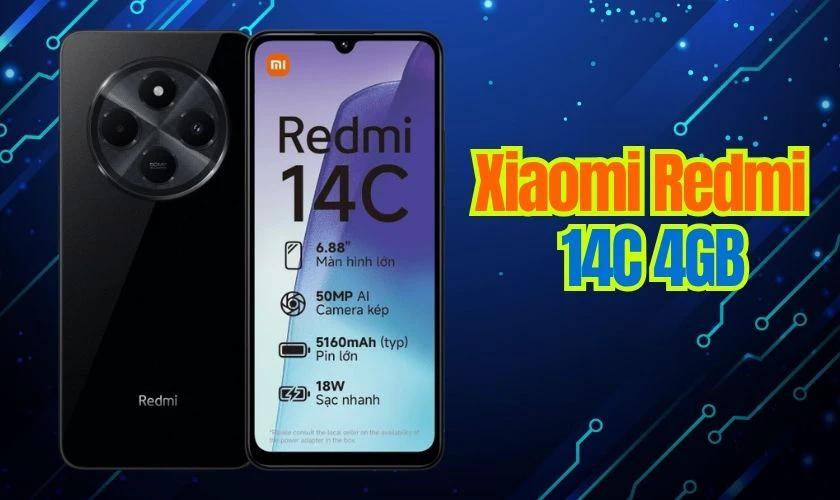 Xiaomi Redmi 14C là mẫu điện thoại mới nổi bật với màn hình lớn 6.88 inch