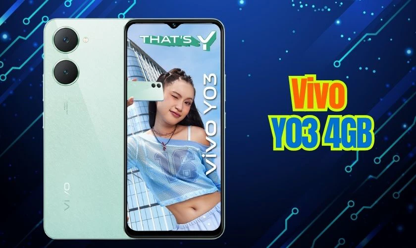 Vivo Y03 được trang bị màn hình 6.56 inch tích hợp công nghệ bảo vệ mắt