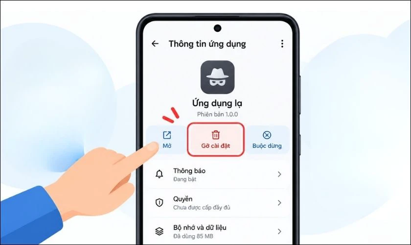 Gỡ ứng dụng đáng ngờ