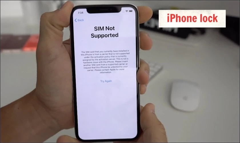 Dòng iPhone lock