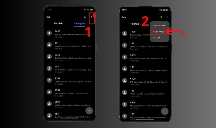 Xem lại số điện thoại bị chặn và bộ lọc spam Android