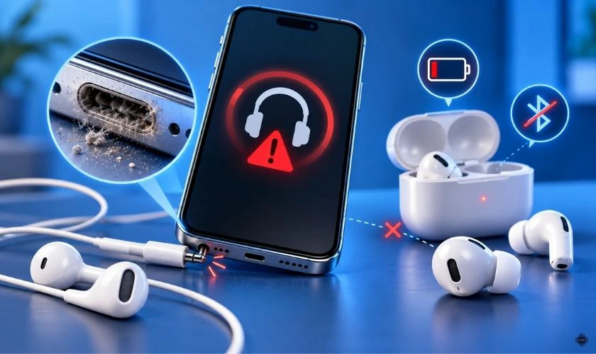 Vì sao điện thoại không nhận tai nghe?