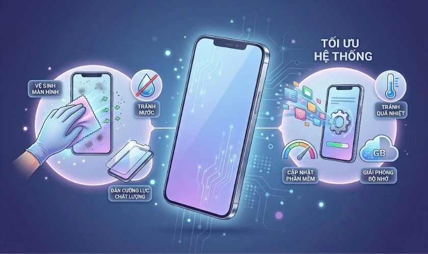 Mẹo tránh lỗi cảm ứng màn hình trên điện thoại
