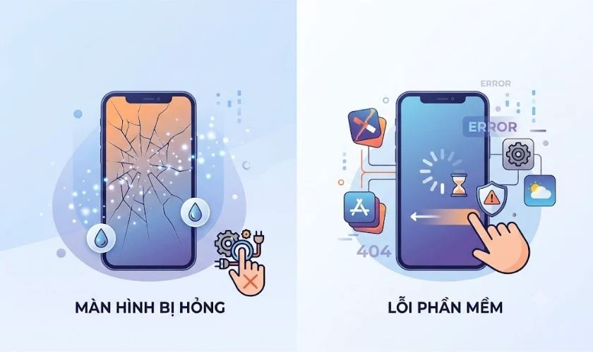 Màn hình điện thoại không vuốt được nguyên nhân do đâu?