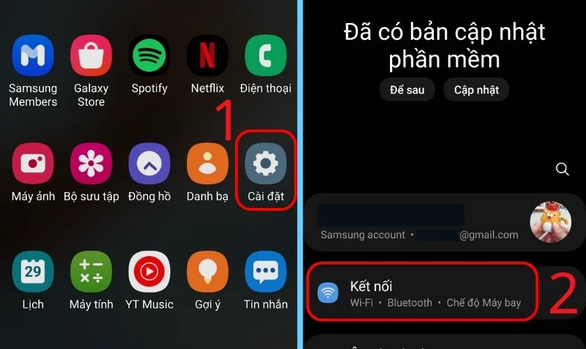 Thiết lập chế độ mạng tự động