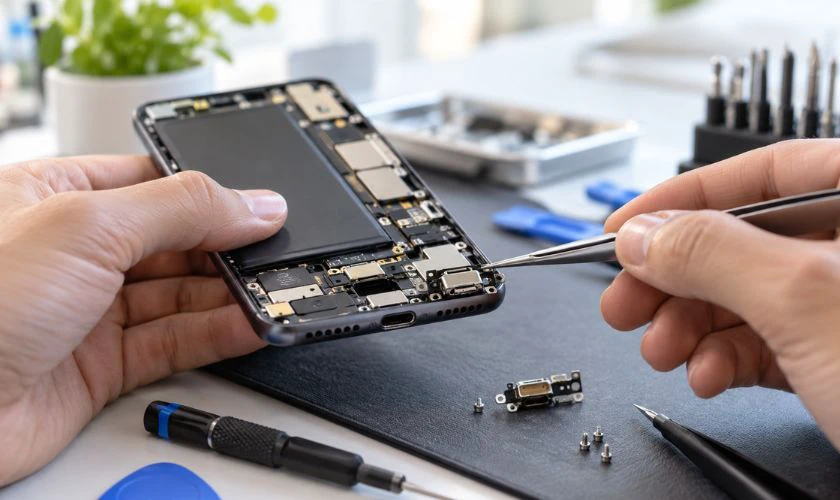 Thay chân sạc mới khi điện thoại sạc không vào pin