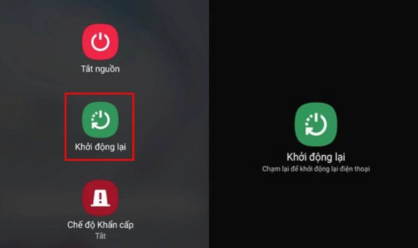 Khởi động lại khi điện thoại Samsung bị trắng xóa màn hình
