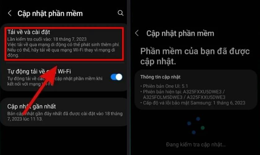 Nhấn vào dòng Tải về và cài đặt