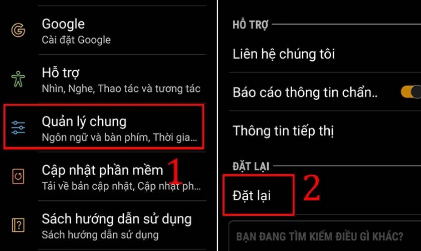 Khôi phục cài đặt gốc khi điện thoại Samsung bị trắng xóa màn hình