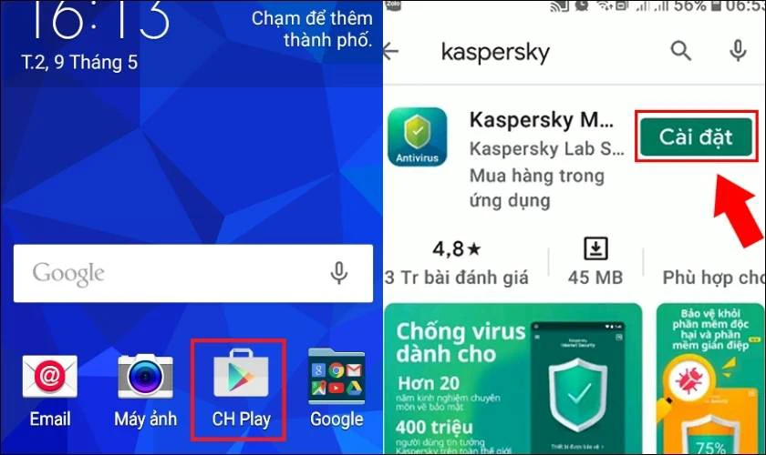 D&ugrave;ng ứng dụng để qu&eacute;t virus quảng c&aacute;o Android