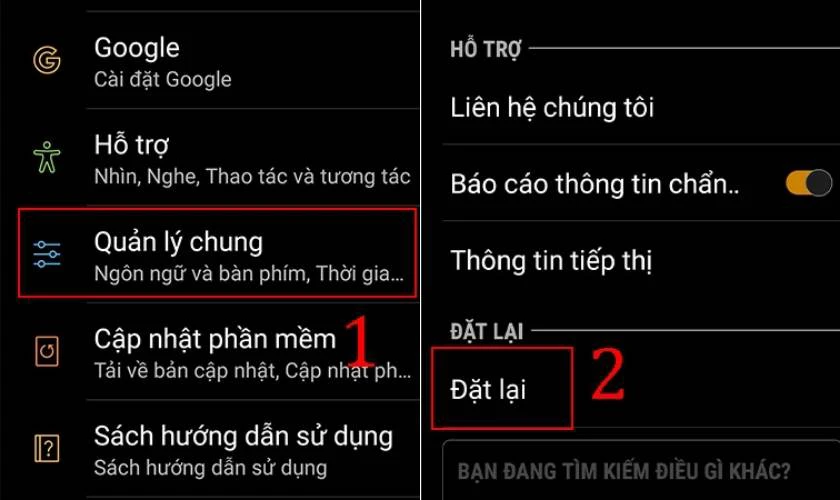 Thiết lập lại điện thoại Samsung của bạn