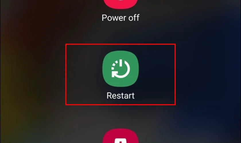 Khởi động lại điện thoại Samsung