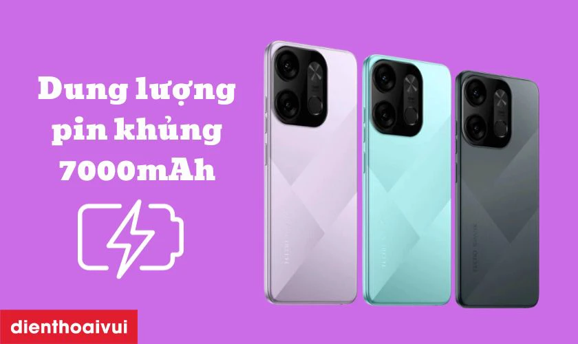 Dung lượng pin khủng 7000mAh
