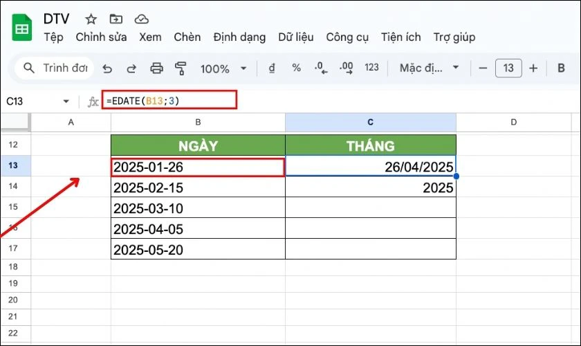 Lưu ý khi định dạng ngày tháng trong Google Sheet
