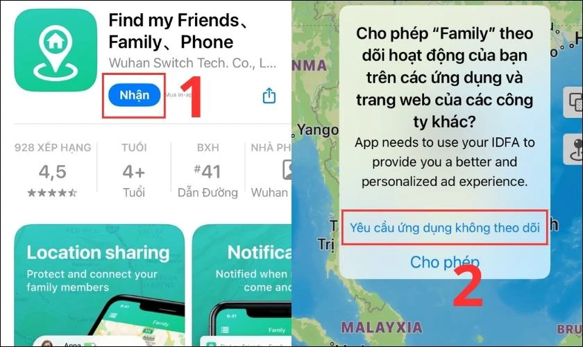 Định vị iPhone người kh&aacute;c bằng ứng dụng Find my Friends 