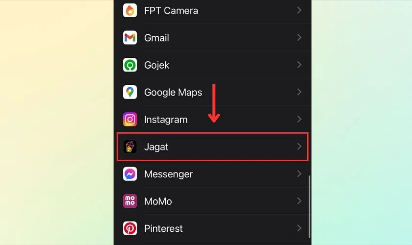 V&agrave;o C&agrave;i đặt, t&igrave;m v&agrave; chọn ứng dụng Jagat.