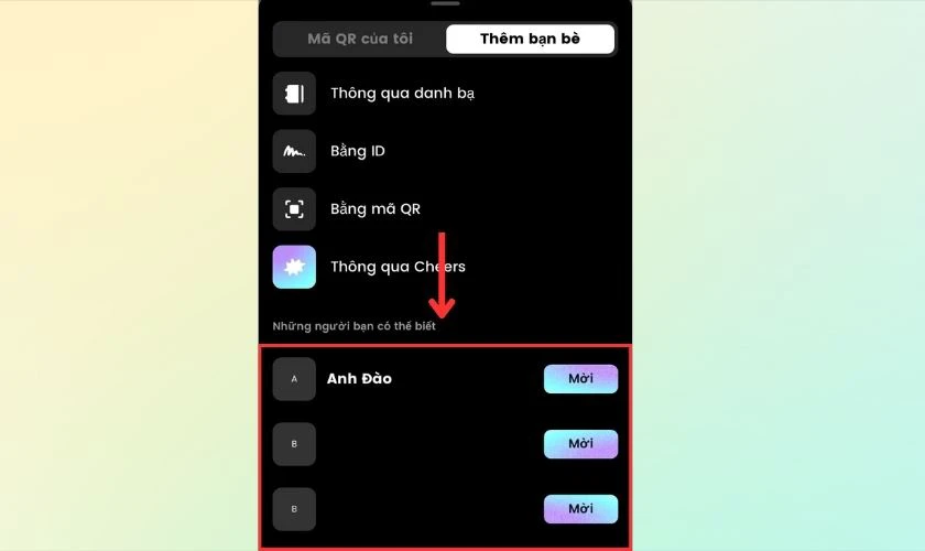 Bấm v&agrave;o Mời người muốn chia sẻ vị tr&iacute; v&agrave; đợi đối phương x&aacute;c nhận
