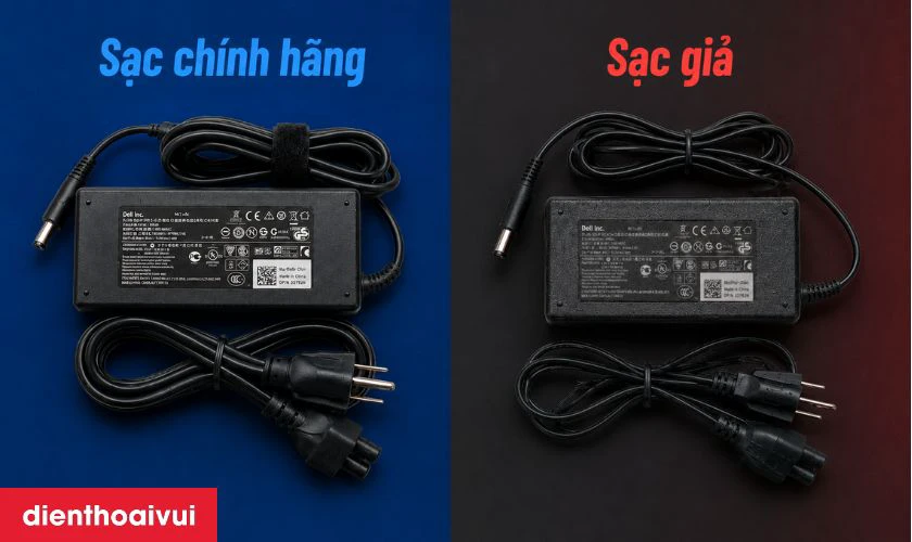 thiết kế v&agrave; độ ho&agrave;n thiện sạc laptop ch&iacute;nh h&atilde;ng