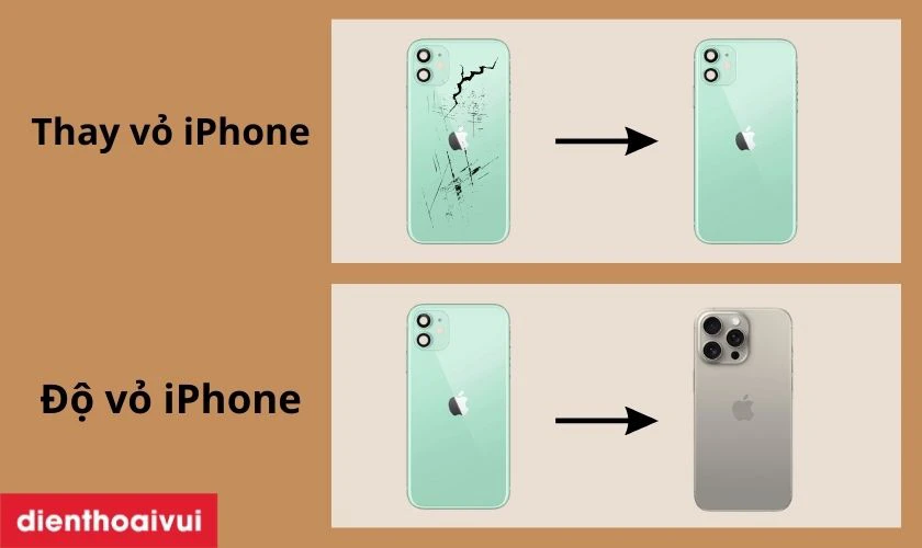 Thay vỏ và độ vỏ cho iPhone có giống nhau không?