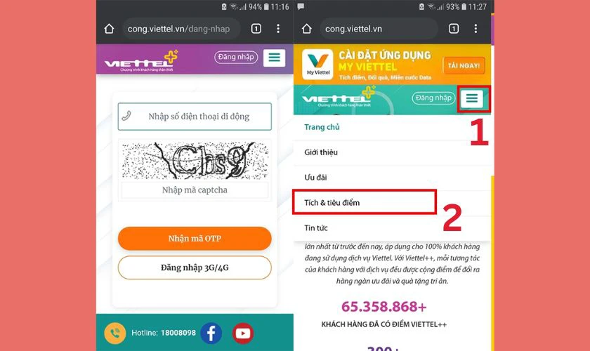 Cách đổi điểm Viettel++ trực tuyến trên Website