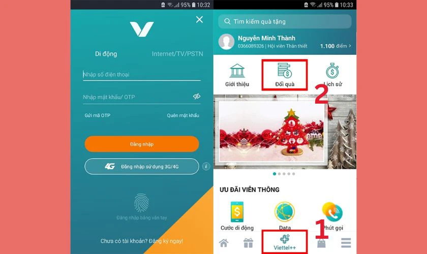 Cách đổi điểm Viettel++ bằng ứng dụng My Viettel