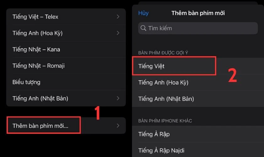 H&atilde;y ấn v&agrave;o Th&ecirc;m b&agrave;n ph&iacute;m mới