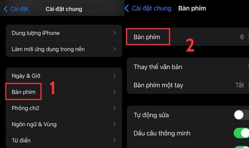T&igrave;m kiếm v&agrave; ấn v&agrave;o mục B&agrave;n ph&iacute;m