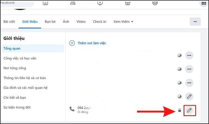 Chọn vào biểu tượng Chỉnh sửa