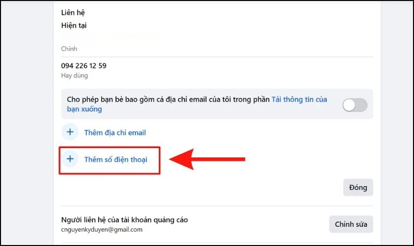Chọn Thêm số điện thoại