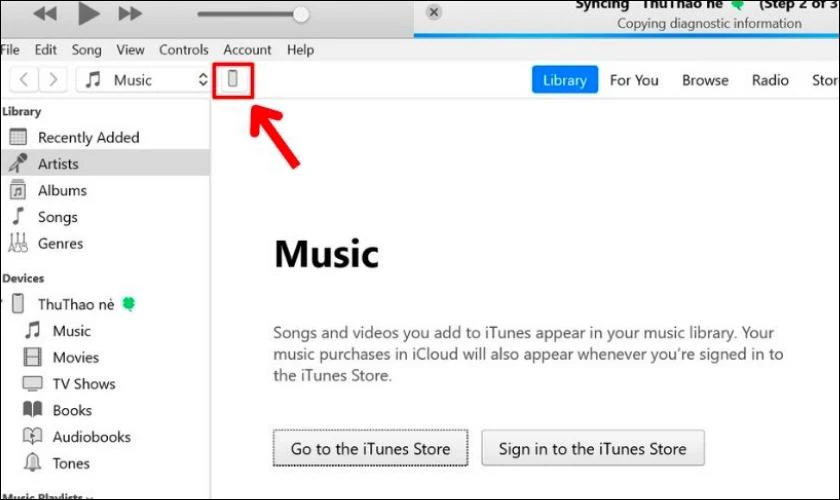 Hướng dẫn thay t&ecirc;n thiết bị bằng iTunes