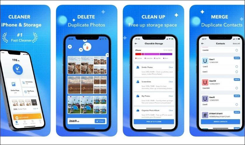 App gi&uacute;p loại bỏ file r&aacute;c, bộ nhớ cache, ảnh/video tr&ugrave;ng lặp