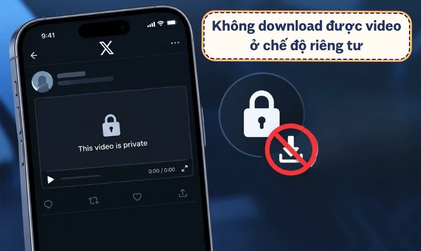 Không download được video Twitter riêng tư