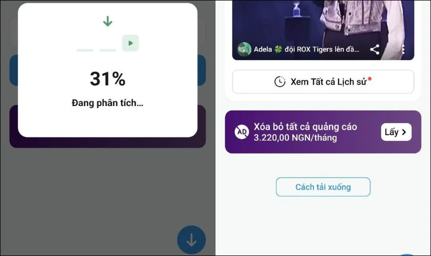 Mở X Saver, ứng dụng tự nhận diện video v&agrave; sẽ tải xuống về m&aacute;y cho bạn
