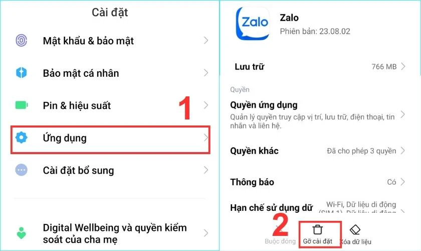 Gỡ v&agrave; c&agrave;i đặt lại phần mềm Zalo nếu bị lỗi kh&ocirc;ng kết nối được
