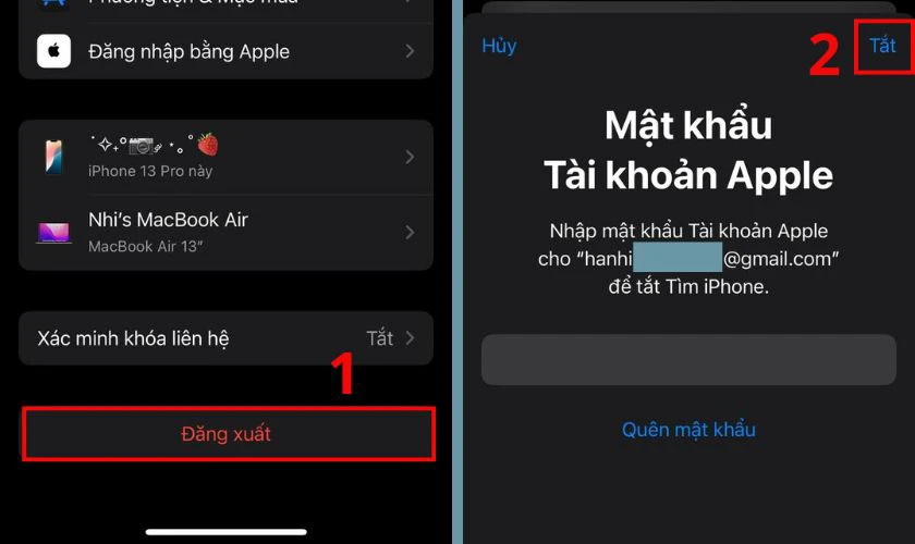 Dùng chung icloud thì xem được những gì trên máy
