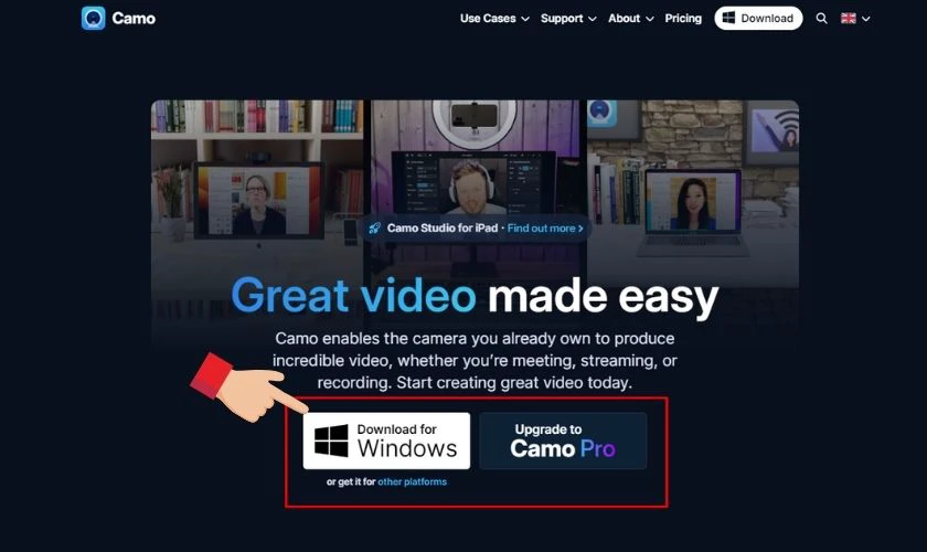 Hướng dẫn d&ugrave;ng iPhone l&agrave;m Webcam cho laptop với Camo Studio