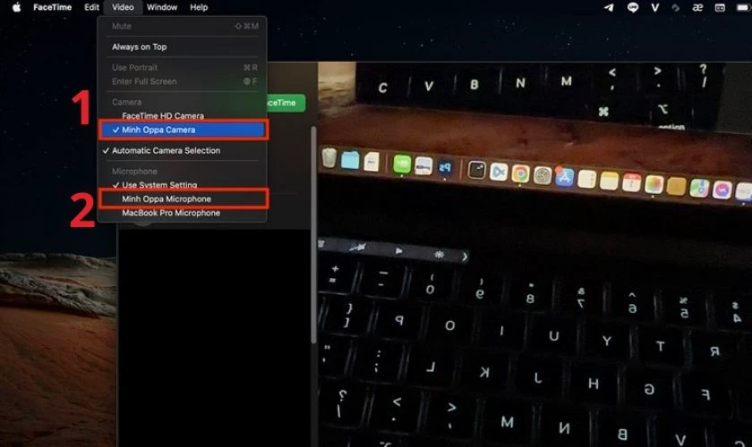 Bật chế độ FaceTime tr&ecirc;n MacBook v&agrave; gh&eacute;p nối với điện thoại