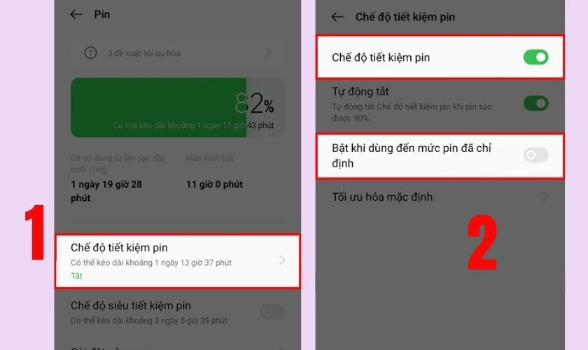 Bật t&iacute;nh năng tiết kiệm pin tr&ecirc;n OPPO F11 Pro
