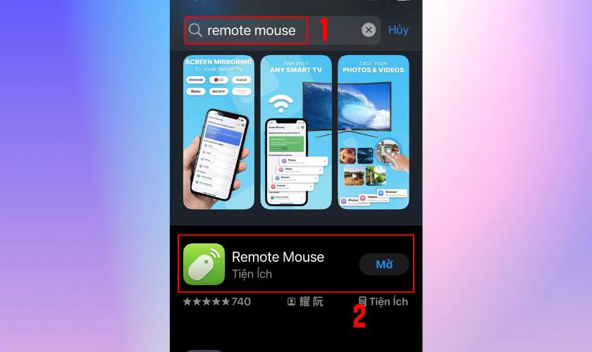 Hướng dẫn d&ugrave;ng Smartphone l&agrave;m chuột m&aacute;y t&iacute;nh bằng Remote Mouse bước 1