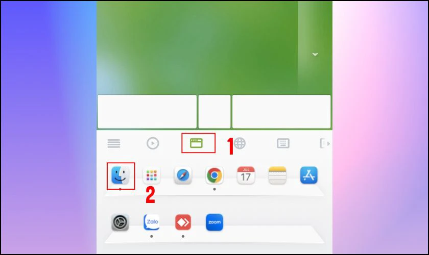D&ugrave;ng Smartphone mở ứng dụng