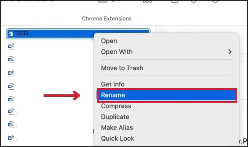 Hướng dẫn c&aacute;ch đổi t&ecirc;n file Word đ&atilde; lưu tr&ecirc;n MacBook