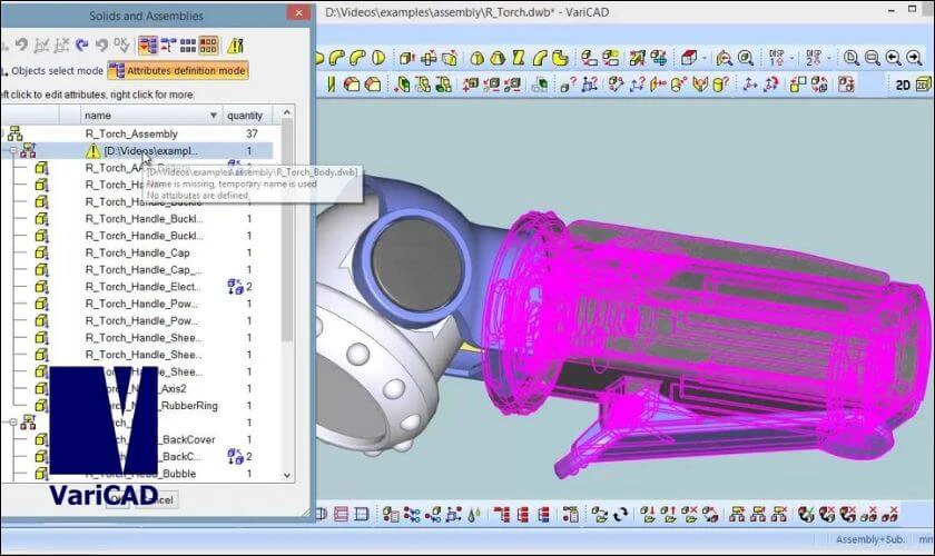VariCAD phần mềm đọc file DWG